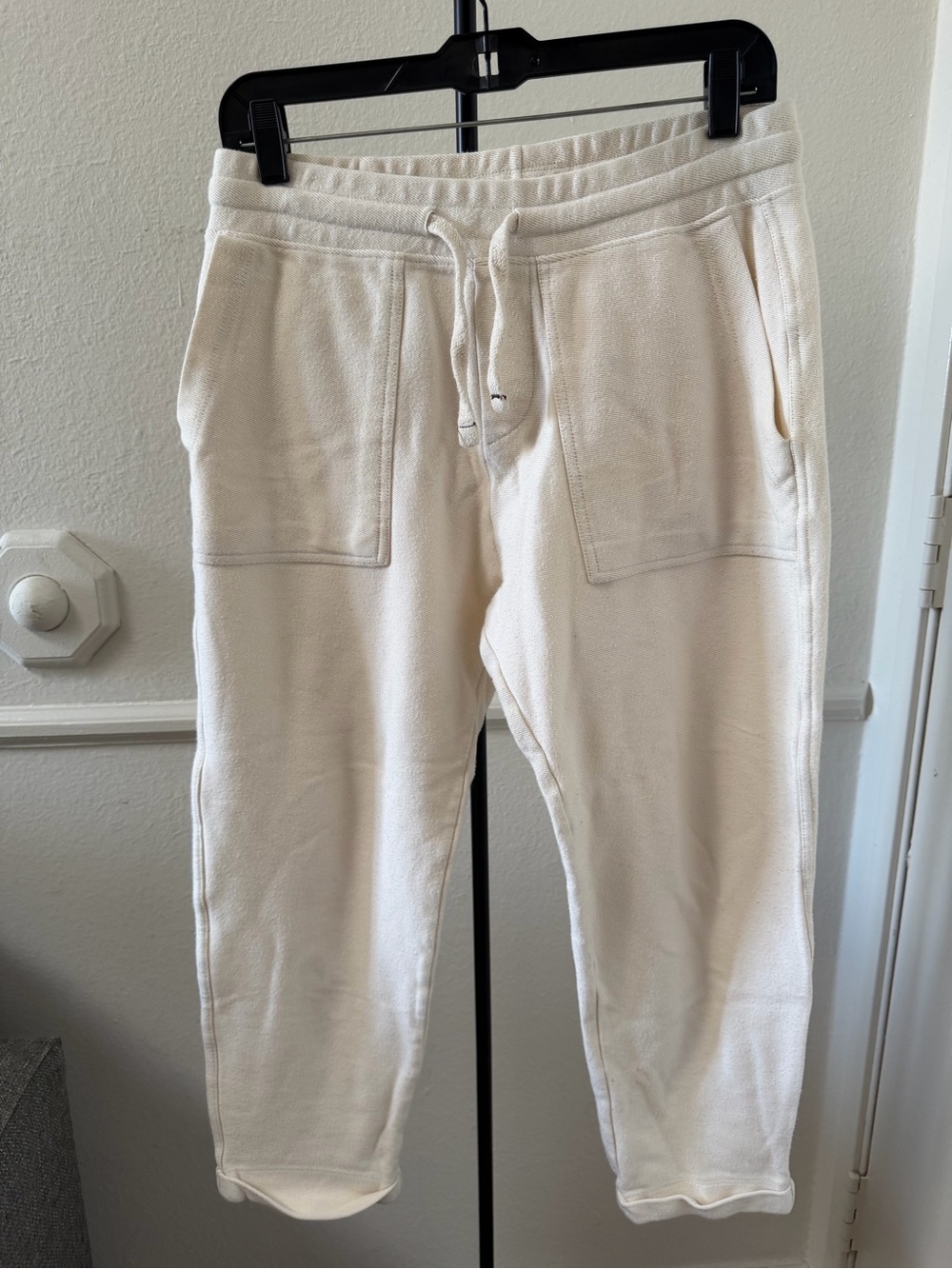 Men's Cream Drawstring Pull&Bear Sweatpants